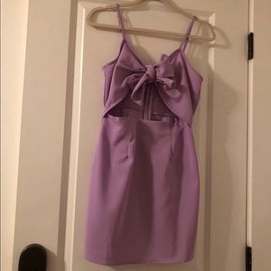 Lavender Tobi Cut Out Dress With Tie